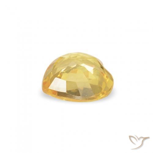 Zafiro Dorado natural de 0.40 ct, Corazón, VS