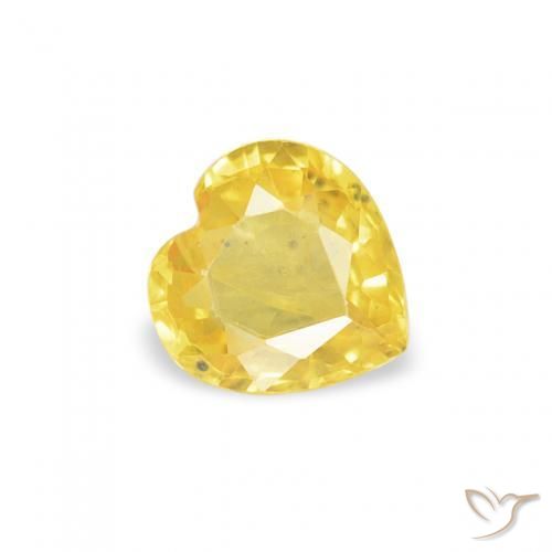 0.35ct Natural Amarillo miel Zafiro, Corazón, VS