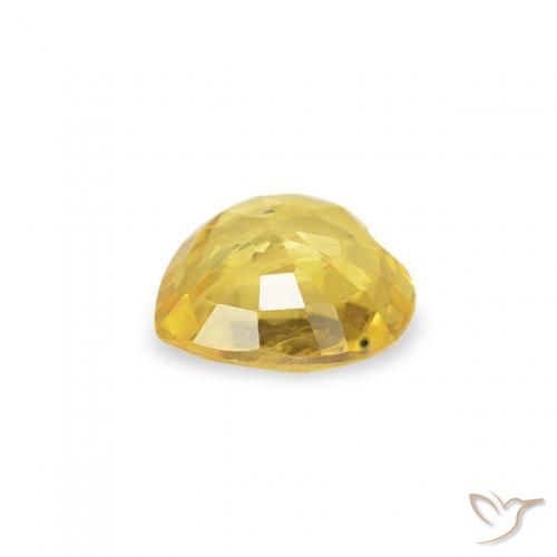 Zafiro Amarillo miel natural de 0.35 ct, Corazón, VS