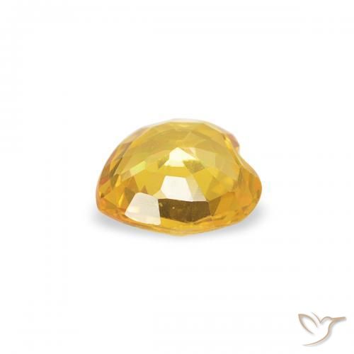 Zafiro Dorado natural de 0.29 ct, Corazón, VVS
