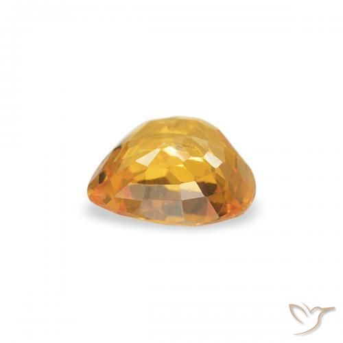 Zafiro Dorado naranja natural de 0.36 ct, Corazón, VS