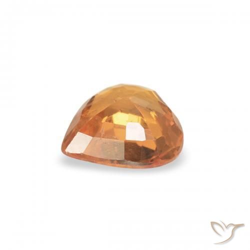 Zafiro Naranja albaricoque natural de 0.35 ct, Corazón, VS