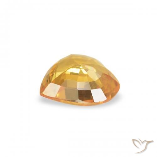 Zafiro Naranja medio natural de 0.35 ct, Corazón, VS