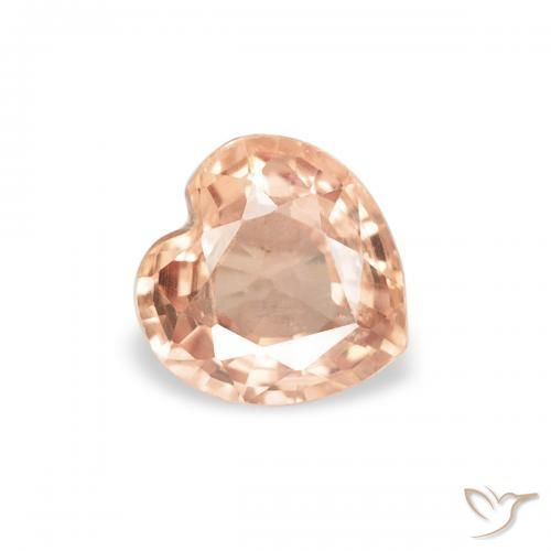 0.38ct Natural Naranja sidra Zafiro, Corazón, VS
