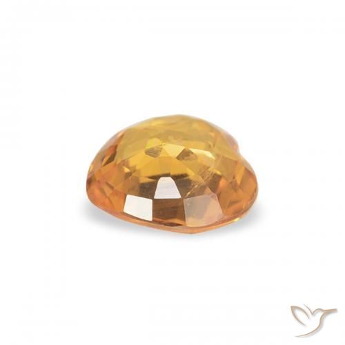 Zafiro Naranja intenso natural de 0.37 ct, Corazón, VS