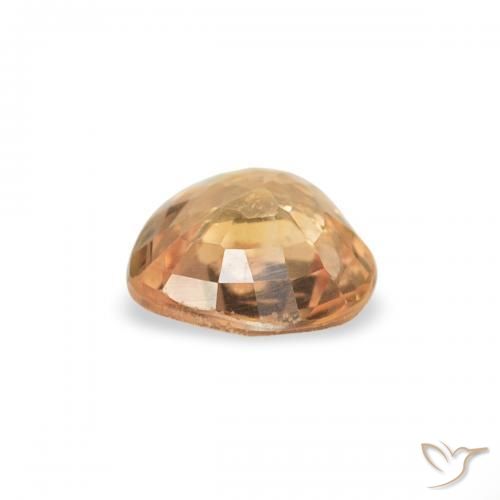 Zafiro Naranja intenso natural de 0.41 ct, Corazón, VS