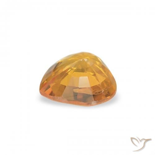 Zafiro Medium Light-Orange natural de 0.43 ct, Corazón, VS