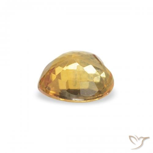Zafiro Dorado oscuro natural de 0.42 ct, Corazón, VS