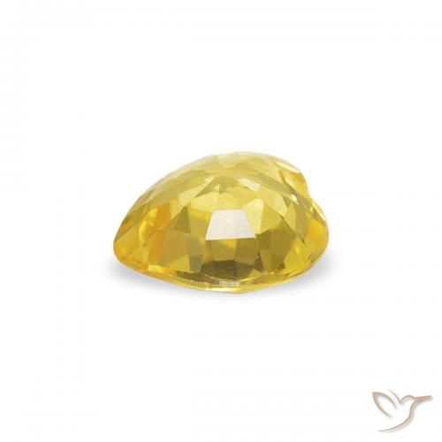 Zafiro Amarillo medio natural de 0.33 ct, Corazón, VVS-VS