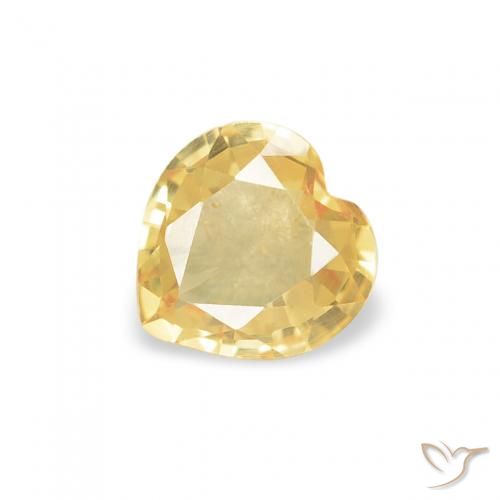 0.37ct Natural Oro Zafiro, Corazón, VVS-VS