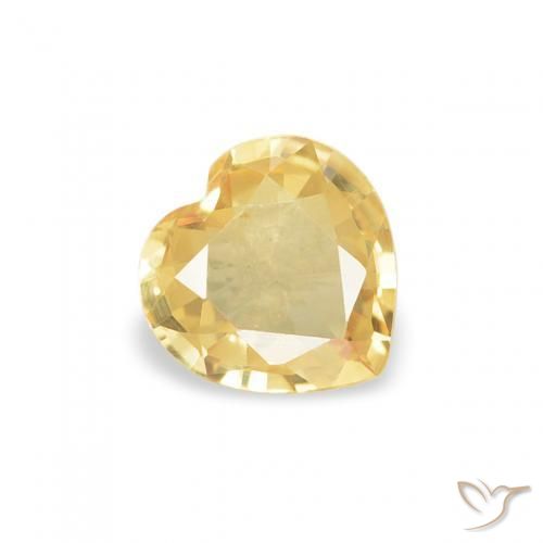 Zafiro Oro natural de 0.37 ct, Corazón, VVS-VS