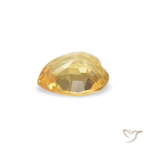 Zafiro Oro natural de 0.37 ct, Corazón, VVS-VS
