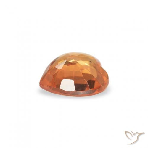 Zafiro Naranja claro natural de 0.37 ct, Corazón, VVS-VS