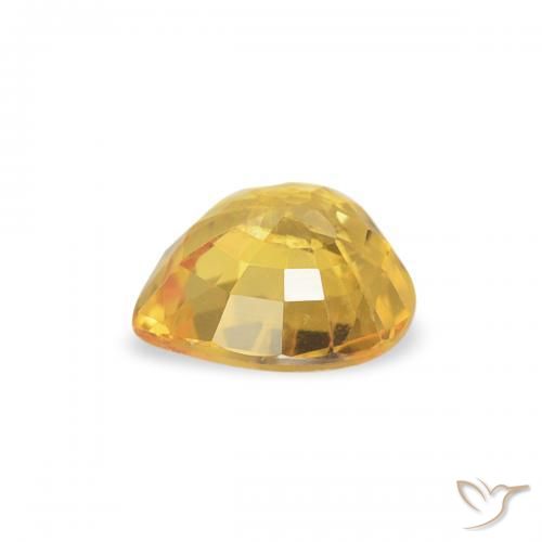 Zafiro Dorado medio natural de 0.42 ct, Corazón, VS