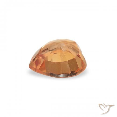 Zafiro Naranja intenso natural de 0.42 ct, Corazón, VS