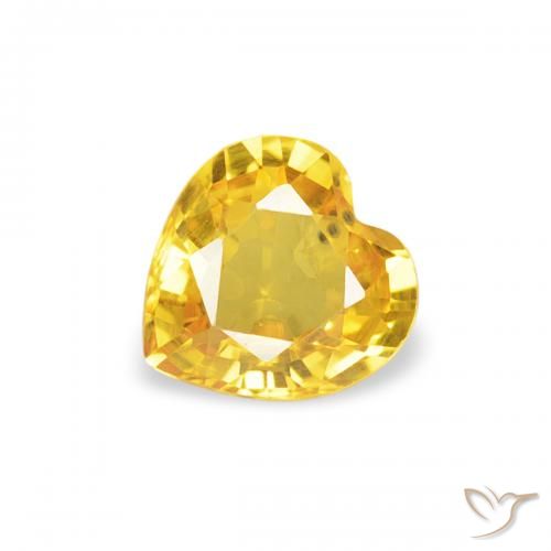 0.38ct Natural Dorado medio Zafiro, Corazón, VS