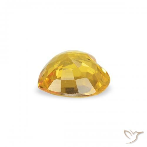 Zafiro Dorado medio natural de 0.38 ct, Corazón, VS