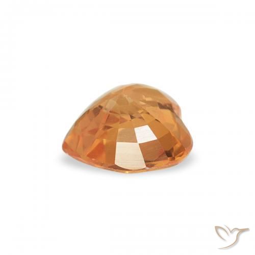 Zafiro Naranja claro natural de 0.45 ct, Corazón, VS