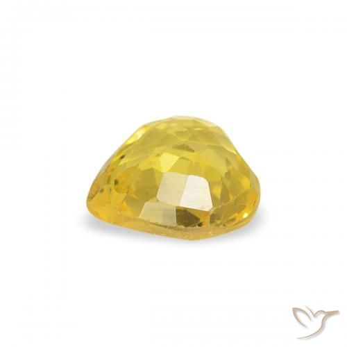 Zafiro Amarillo natural de 0.39 ct, Corazón, VS