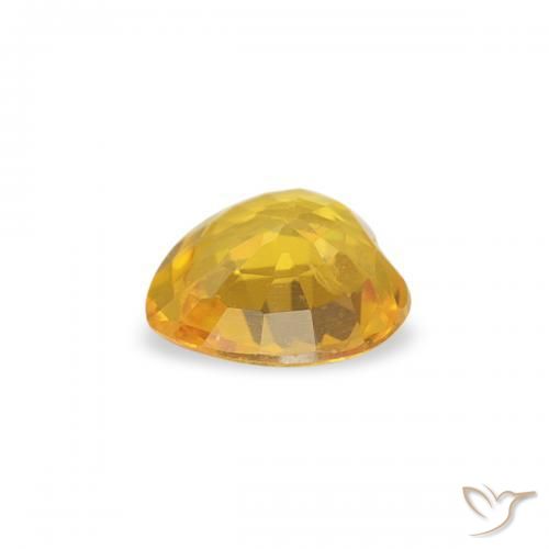 Zafiro Naranja dorado natural de 0.32 ct, Corazón, VS