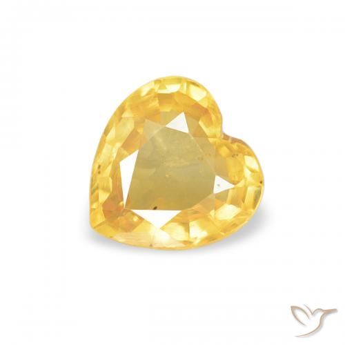 0.40ct Natural Dorado medio Zafiro, Corazón, VS