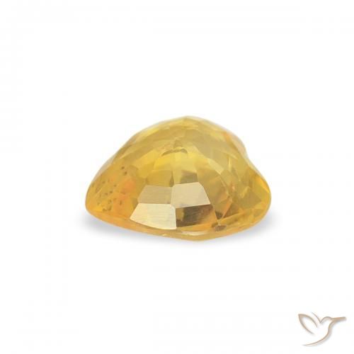 Zafiro Dorado medio natural de 0.40 ct, Corazón, VS