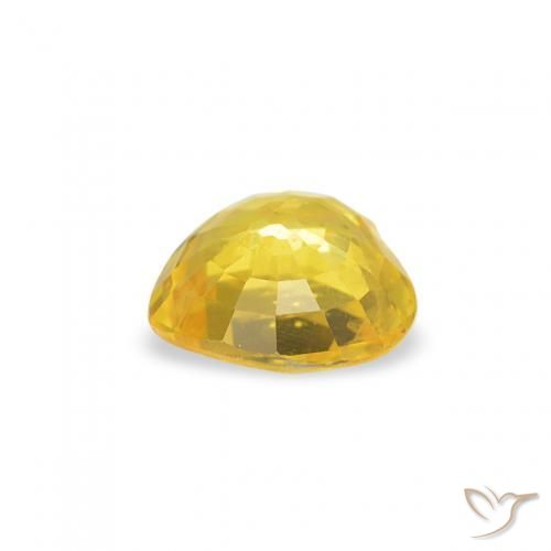 Zafiro Amarillo natural de 0.39 ct, Corazón, VVS-VS