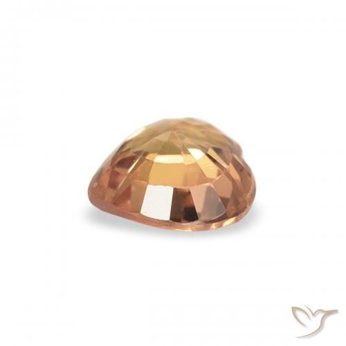 Zafiro Naranja rojizo natural de 0.40 ct, Corazón, VVS-VS