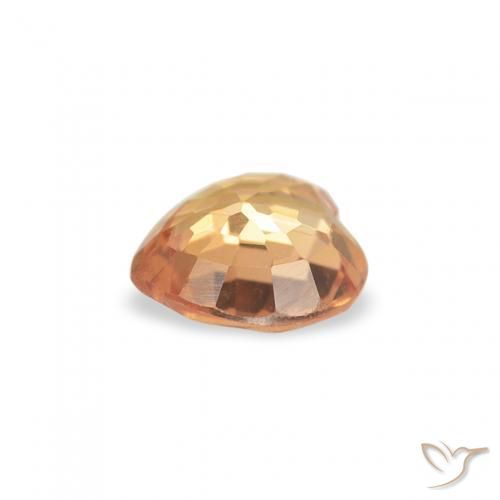 Zafiro Naranja claro natural de 0.38 ct, Corazón, VVS-VS