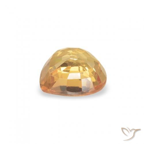 Zafiro Dorado naranja natural de 0.44 ct, Corazón, VVS-VS