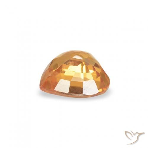 Zafiro Naranja intenso natural de 0.41 ct, Corazón, VVS-VS