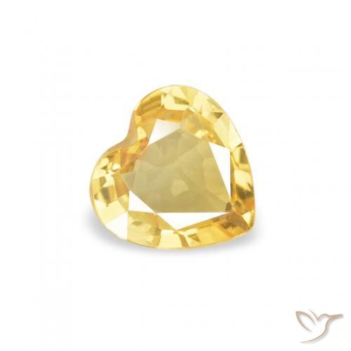 0.35ct Natural Naranja dorado Zafiro, Corazón, VVS-VS