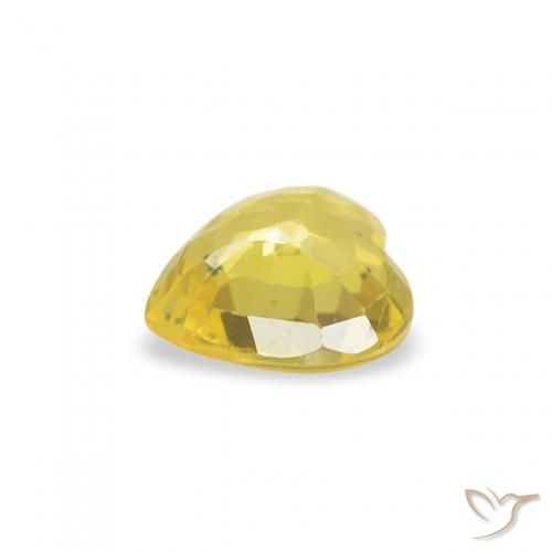Zafiro Amarillo toscana natural de 0.39 ct, Corazón, VS