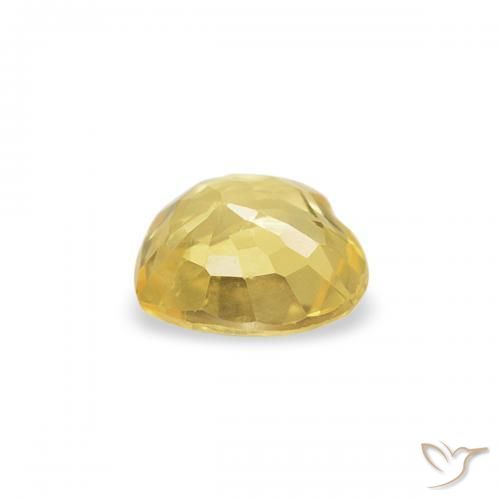 Zafiro Amarillo toscana natural de 0.38 ct, Corazón, VS