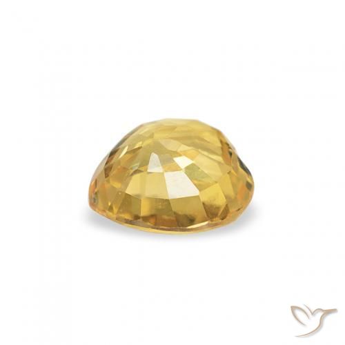 Zafiro Dorado medio natural de 0.44 ct, Corazón, VS
