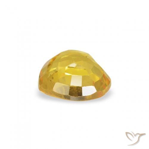 Zafiro Naranja dorado natural de 0.44 ct, Corazón, VS