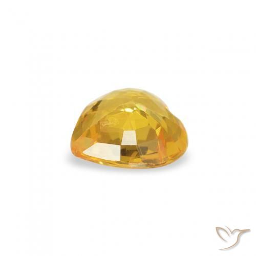Zafiro Dorado medio natural de 0.33 ct, Corazón, VS