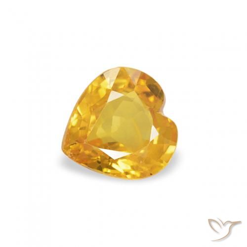 0.36ct Natural Dorado medio Zafiro, Corazón, VS