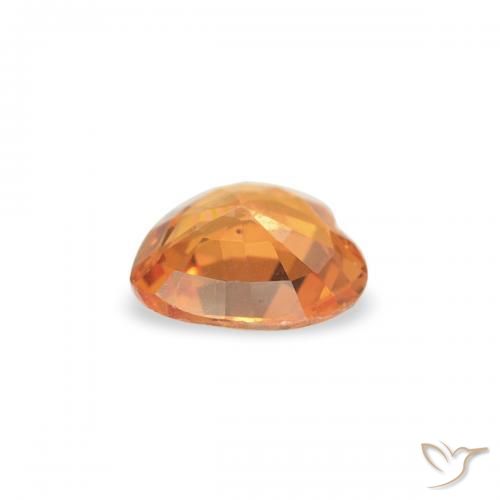 Zafiro Naranja rojizo natural de 0.29 ct, Corazón, VS
