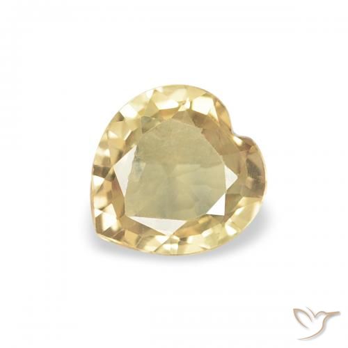 0.37ct Natural Dorado Zafiro, Corazón, VVS-VS