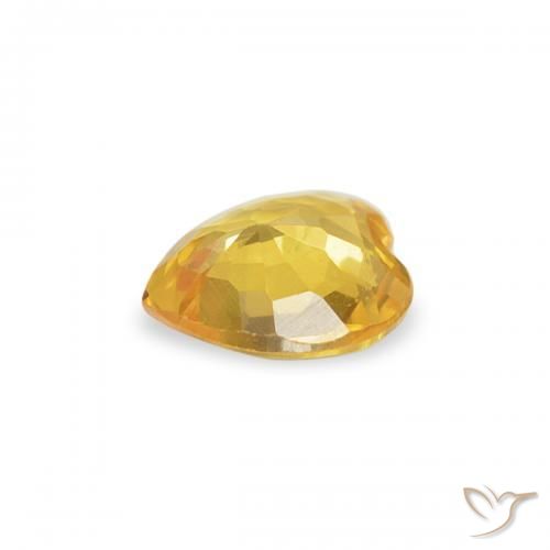 Zafiro Dorado natural de 0.33 ct, Corazón, VVS-VS