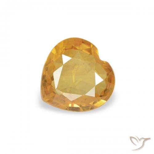 0.34ct Natural Medium Light-Golden Zafiro, Corazón, VVS-VS