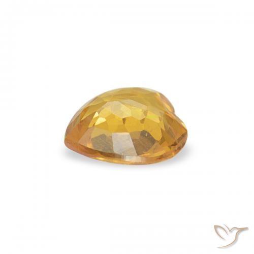 Zafiro Medium Light-Golden natural de 0.34 ct, Corazón, VVS-VS