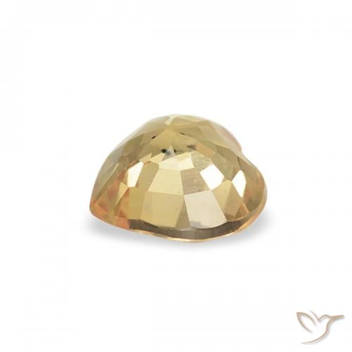 Zafiro Dorado natural de 0.45 ct, Corazón, VVS-VS