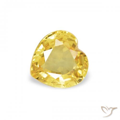 0.35ct Natural Dorado Zafiro, Corazón, VVS-VS