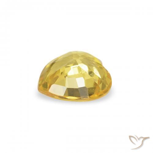 Zafiro Dorado natural de 0.35 ct, Corazón, VVS-VS