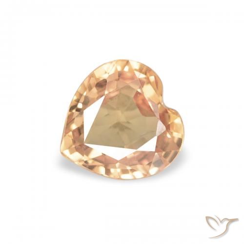 0.39ct Natural Naranja sidra Zafiro, Corazón, VVS-VS