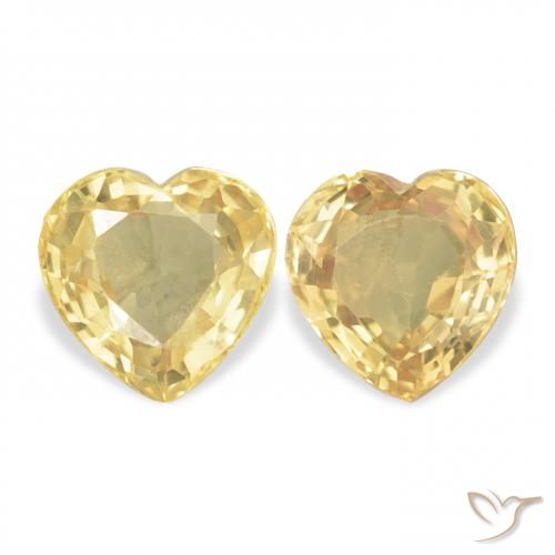 0.92ctw Natural Dorado Zafiro, Corazón, VVS-VS