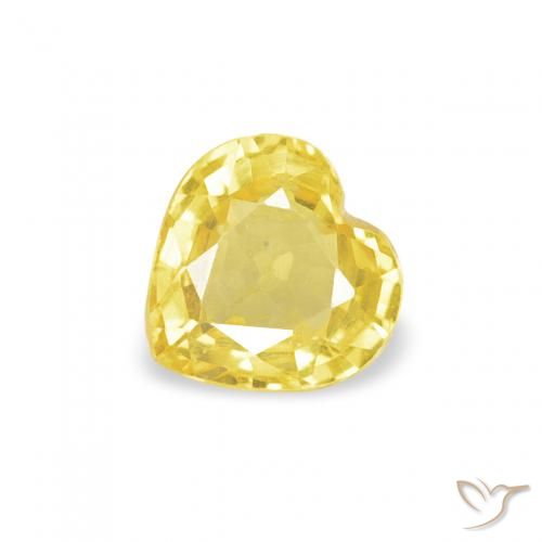 0.42ct Natural Amarillo medio Zafiro, Corazón, VVS-VS