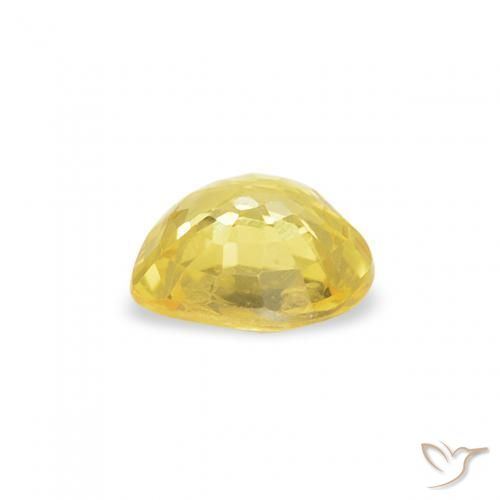 Zafiro Amarillo medio natural de 0.42 ct, Corazón, VVS-VS